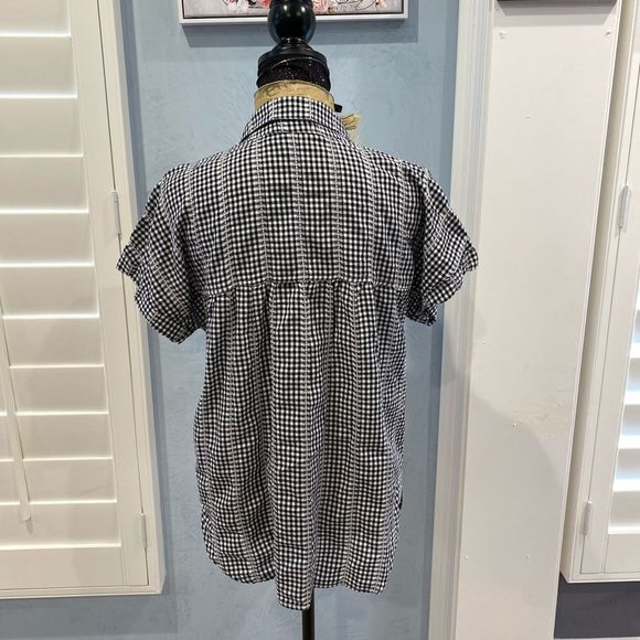 Cloth & Stone Women’s Black/White Checkered Top XS - Picture 6 of 9